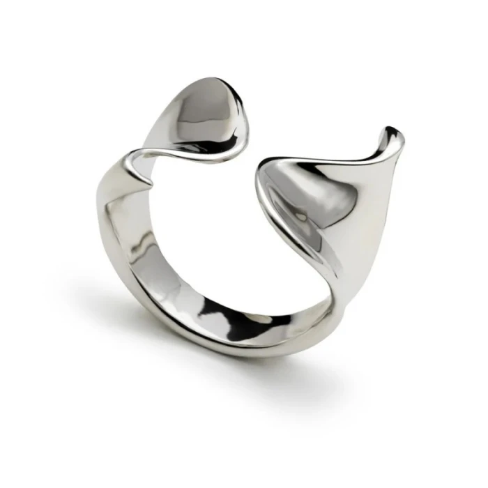 ANILLO PLATA DE DISEÑO IRREGULAR