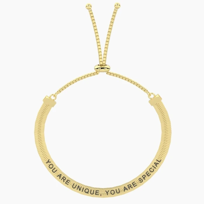 Pulsera ajustable de mujer con frase