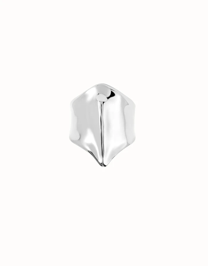 Anillo bañado en plata de ley figura mantarraya