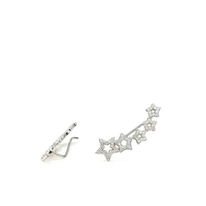 Pendientes trepadores diseño estrellas con circonitas