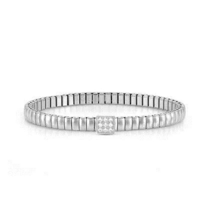 Pulsera XTE XSMALL ed. LIFE en acero y circonitas CUADRADO