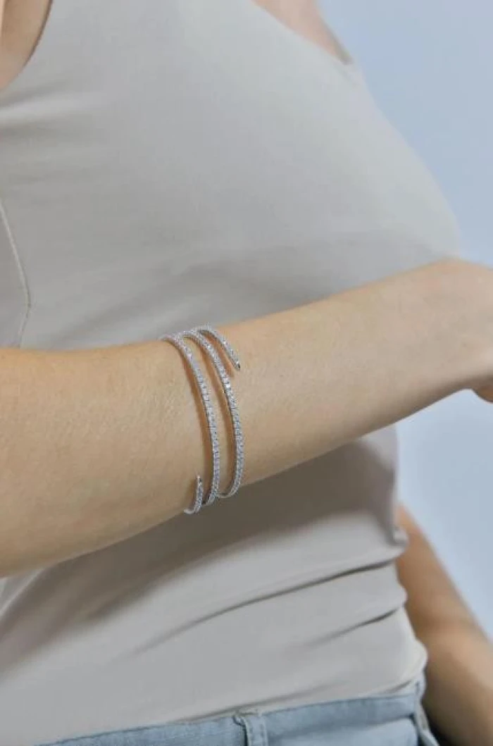 PLATA SALVATORE PULSERA ELASTICA CIRCONITAS