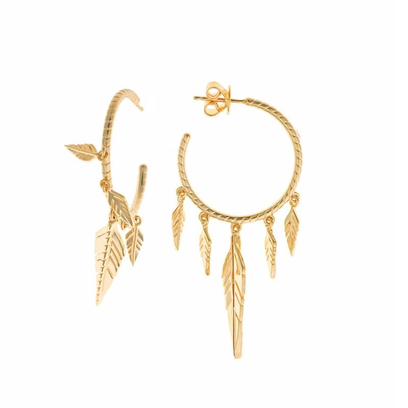 PENDIENTES PLATA CHAPADO DORADO ARO PULIDO BRILLANTE