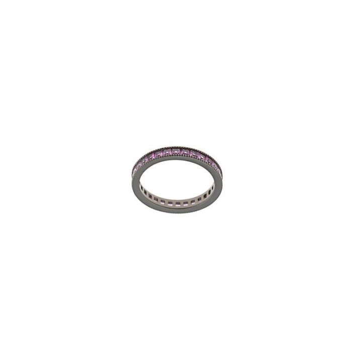 SORTIJA PLATA CHAPADO RUTENIO CIRCONITAS NANO RUB