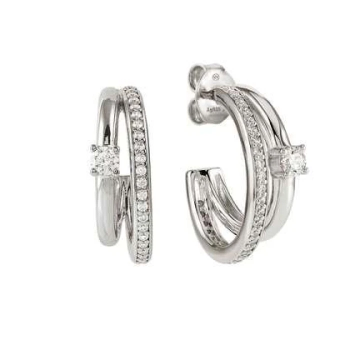 Pendientes COSMICLOVE en plata 925 (RICOS) y circonitas (E)
