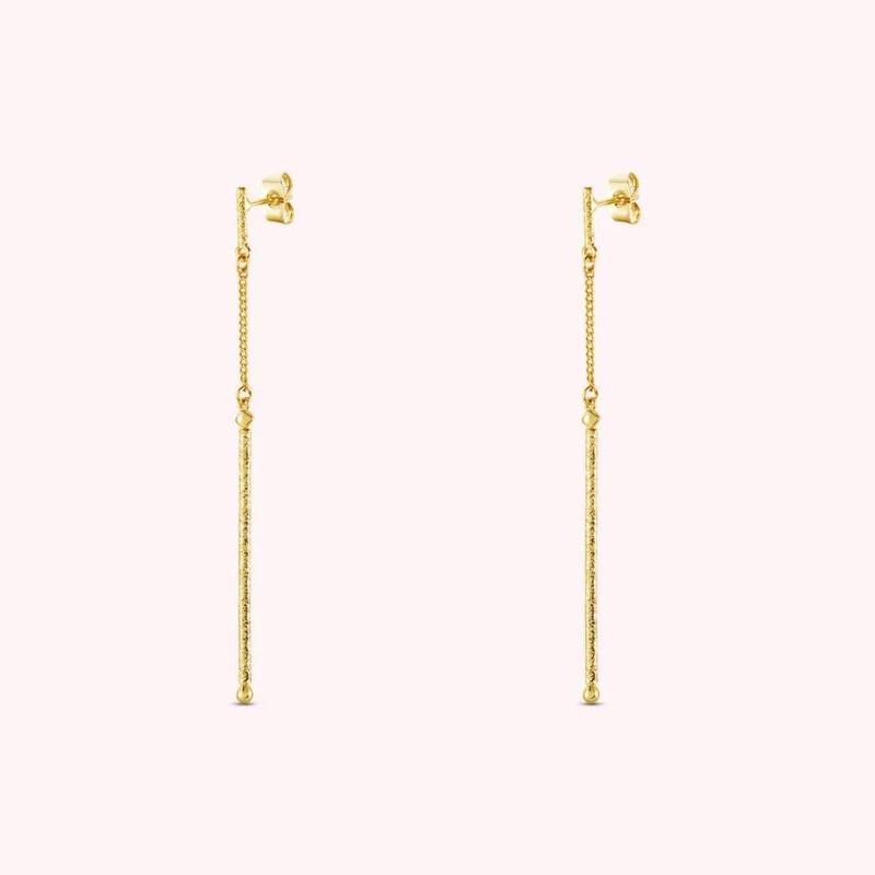 Pendientes largos MAAT - Dorado