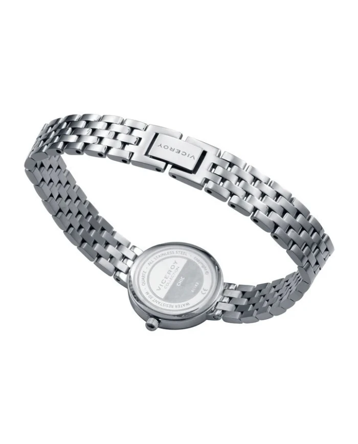 Reloj caja de acero,brazalete de acero, movimiento cuarzo