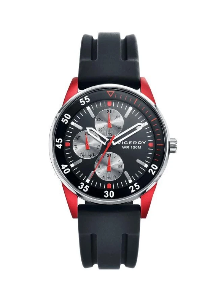 Reloj de niñ@ Next 46767-57 multifunción de aluminio y correa negra de silicona