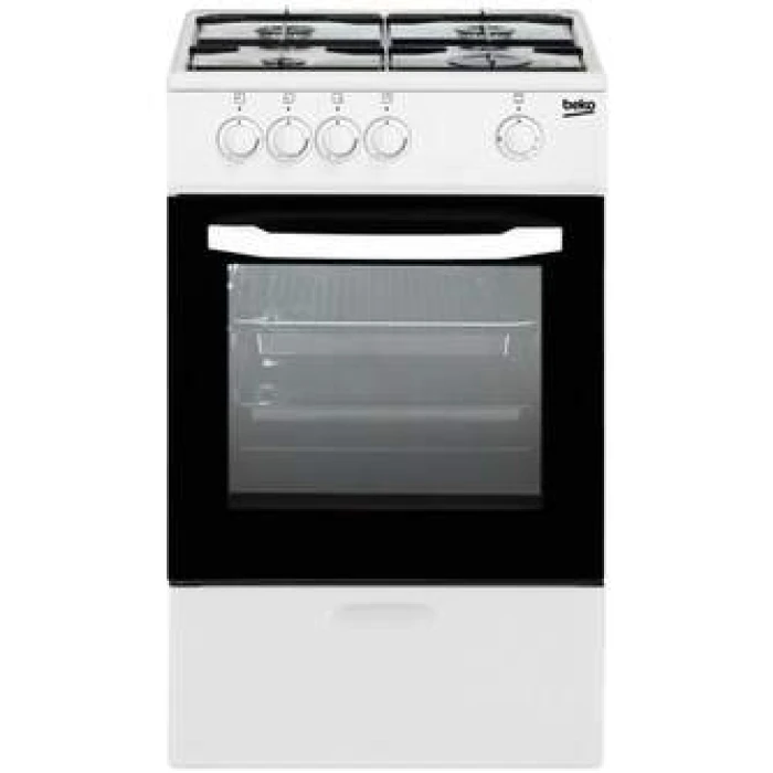 Butane Gas Cooker BEKO CSG42009DW - 4 Burners + Gas Grill Oven, White