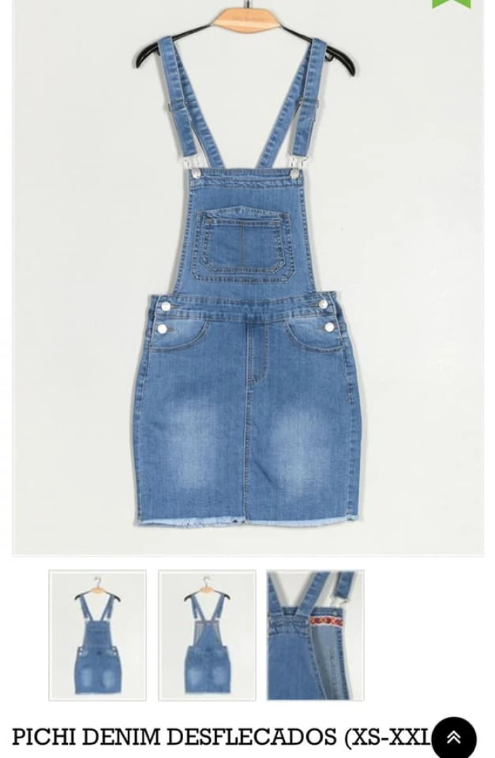 Frayed denim pinafore