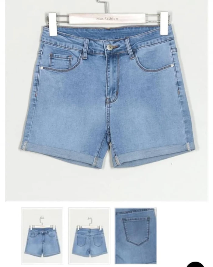 High-rise denim shorts