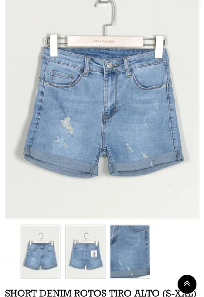 High-rise ripped denim shorts High-rise ripped denim shorts