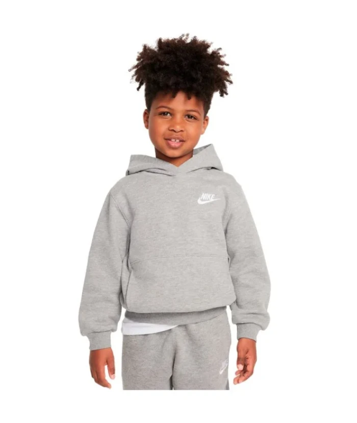 Sudadera Nike Nkn N Nsw Club Fleece Lbr Po Infantil Gris