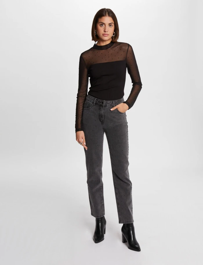 CAMISETA STRASS MORGAN CAMISETA STRASS MORGAN