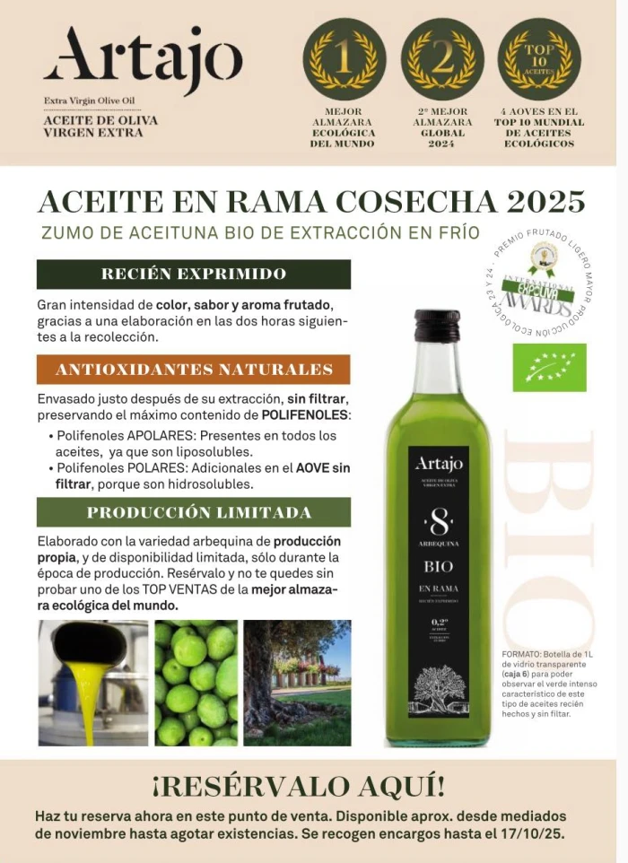 Aceite de Oliva en Rama Artajo – Cosecha 2025