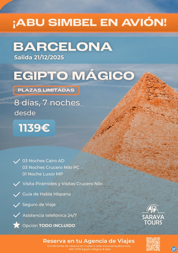 Egipto Mágico con Abu Simbel en Avión incluido