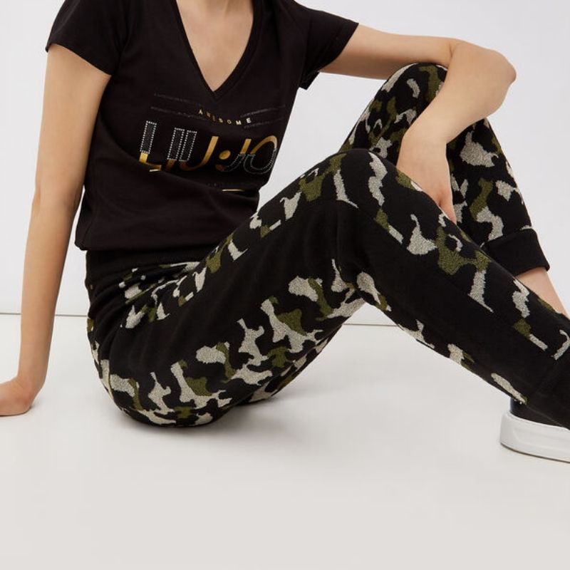 Lurex camouflage pants.LIU-JO Lurex camouflage pants.LIU-JO