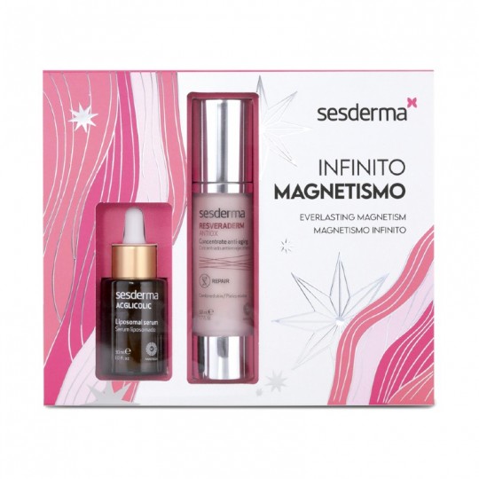 Pack Sesderma infinito magnetismo serum acglicolic 30 ml + gel crema resveraderm 50 ml