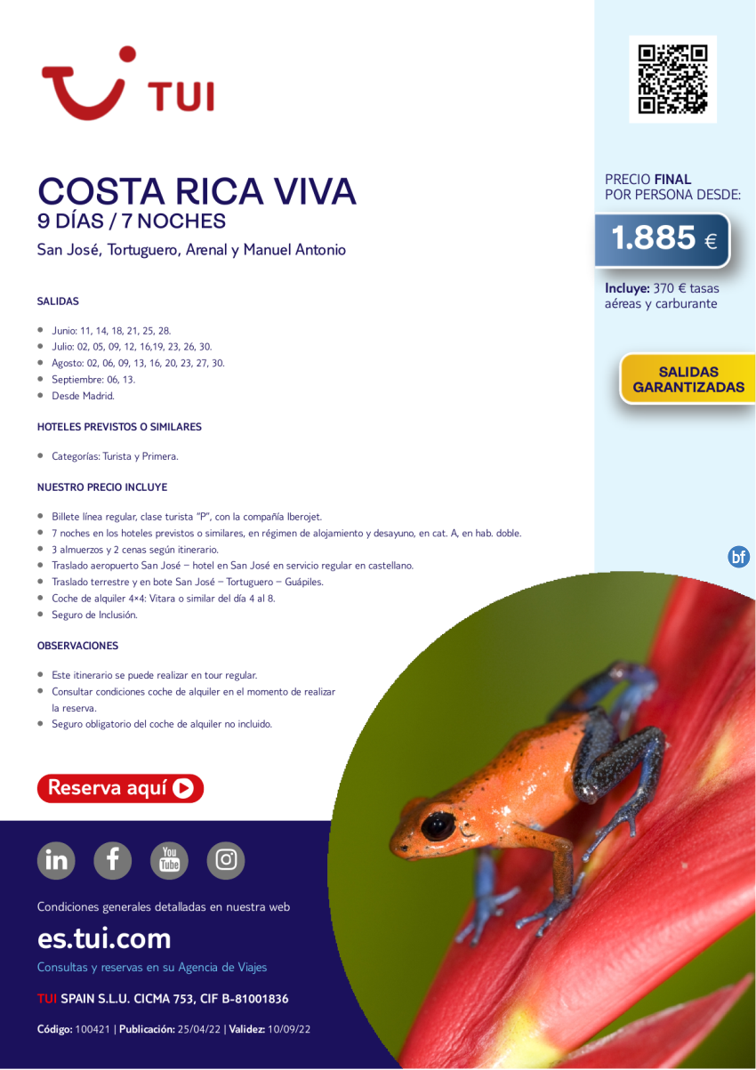 Costa Rica Viva 9 d / 7 n