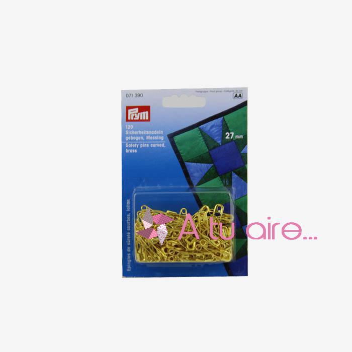 Imperdible curvado de latón Prym